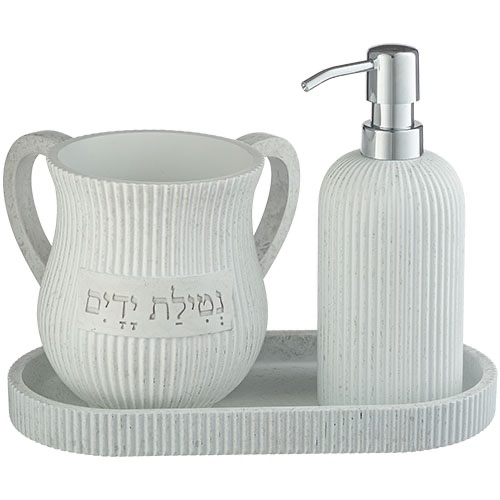 סט נטלה דיספנסר ומגש לבן